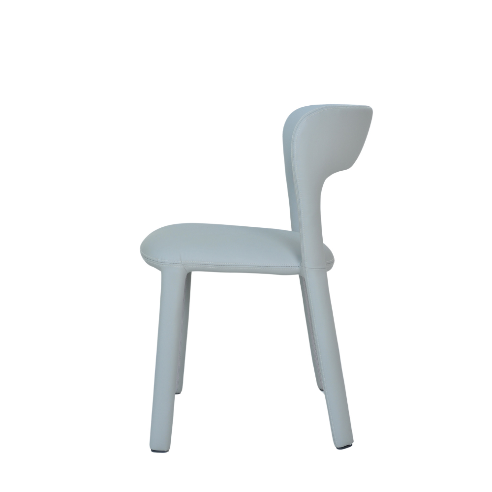 Set Of 2 Arnie Eco Leather Kitchen Dining Side Chair Grey Fast shipping On sale