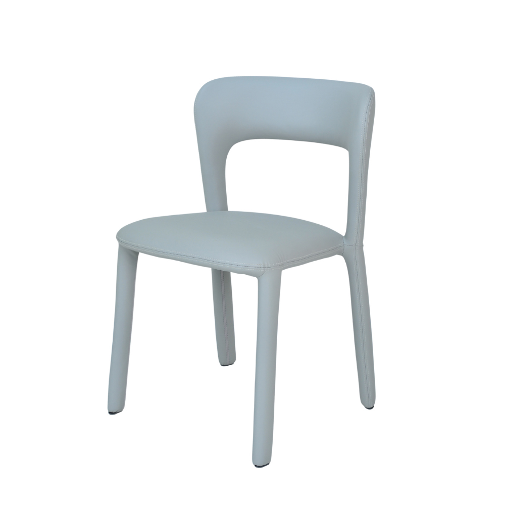 Set Of 2 Arnie Eco Leather Kitchen Dining Side Chair Grey Fast shipping On sale