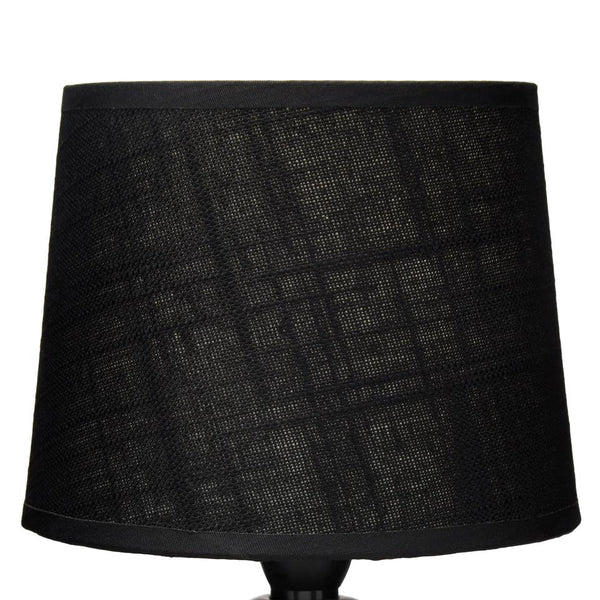 Set of 2 Capri Ceramic Base Modern Round Table Lamp - Black Fast shipping On sale