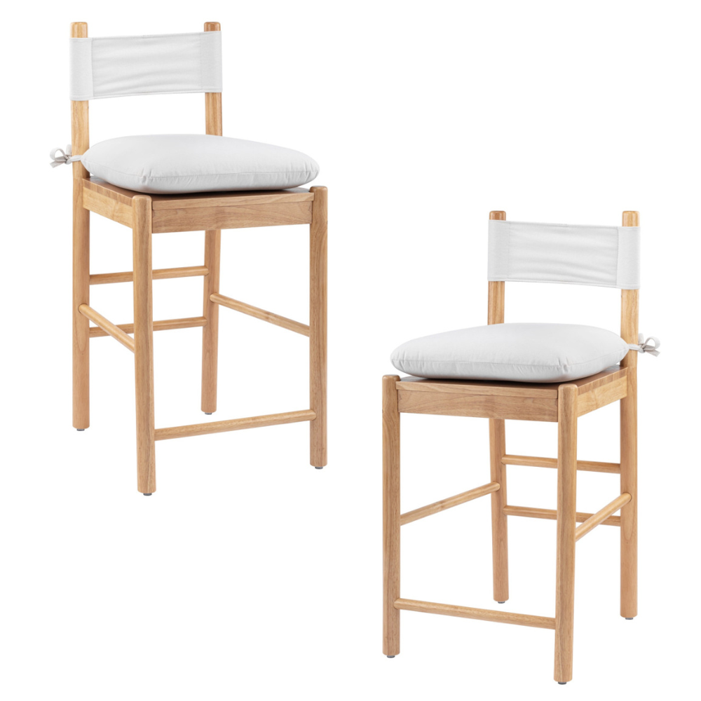 Momentous Living - Set Of 2 Casey Wooden High Back Rest Kitchen Counter ...