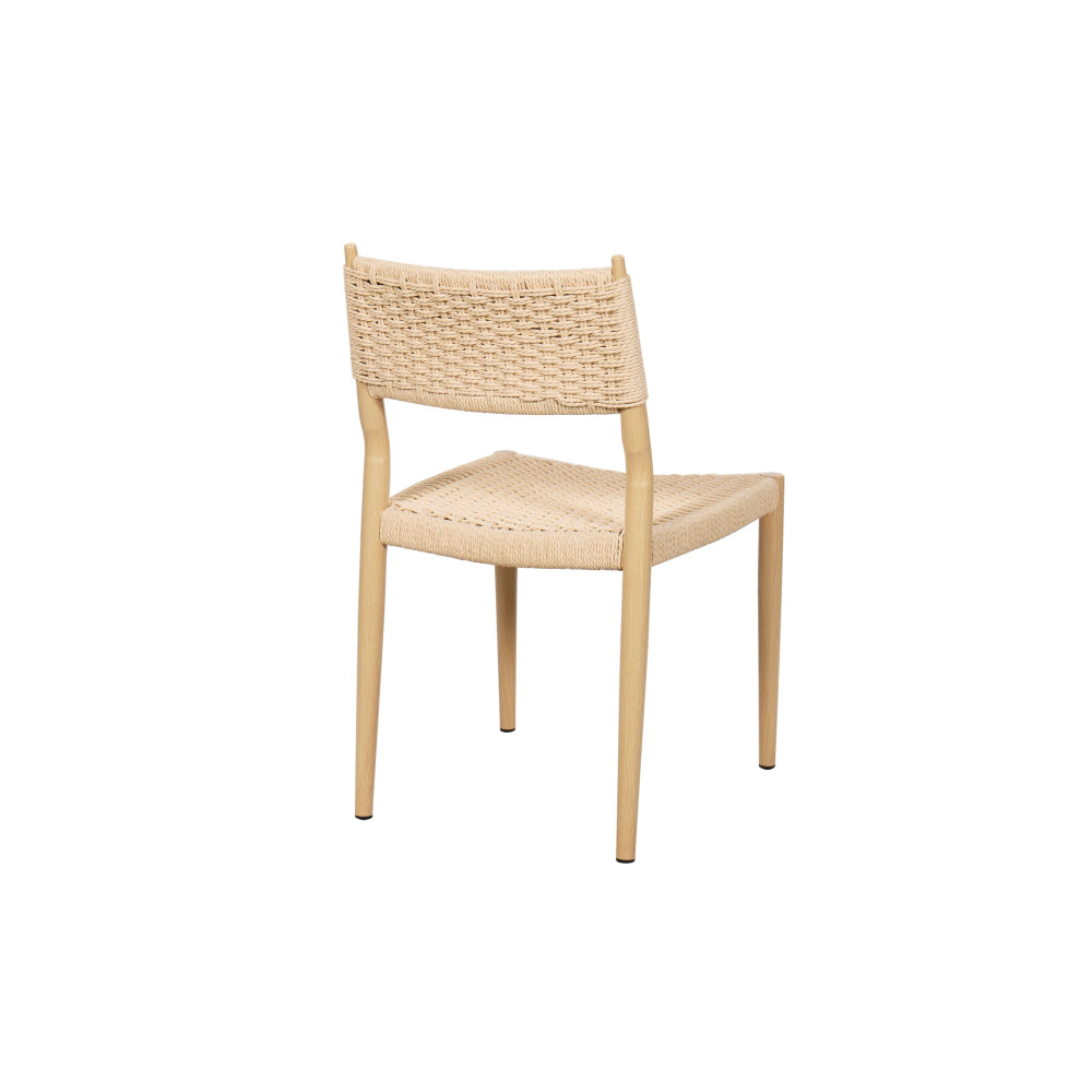 Set Of 2 Cayman Rope Seating Kitchen Dining Chair Wooden Legs Natural Fast shipping On sale