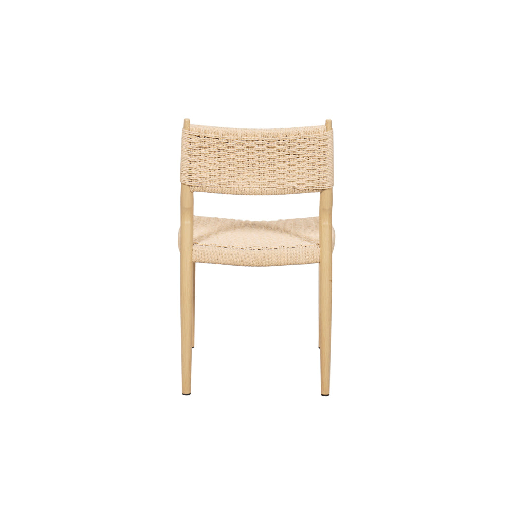 Set Of 2 Cayman Rope Seating Kitchen Dining Chair Wooden Legs Natural Fast shipping On sale