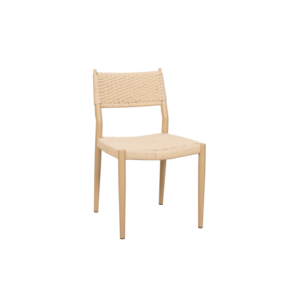 Set Of 2 Cayman Rope Seating Kitchen Dining Chair Wooden Legs Natural Fast shipping On sale