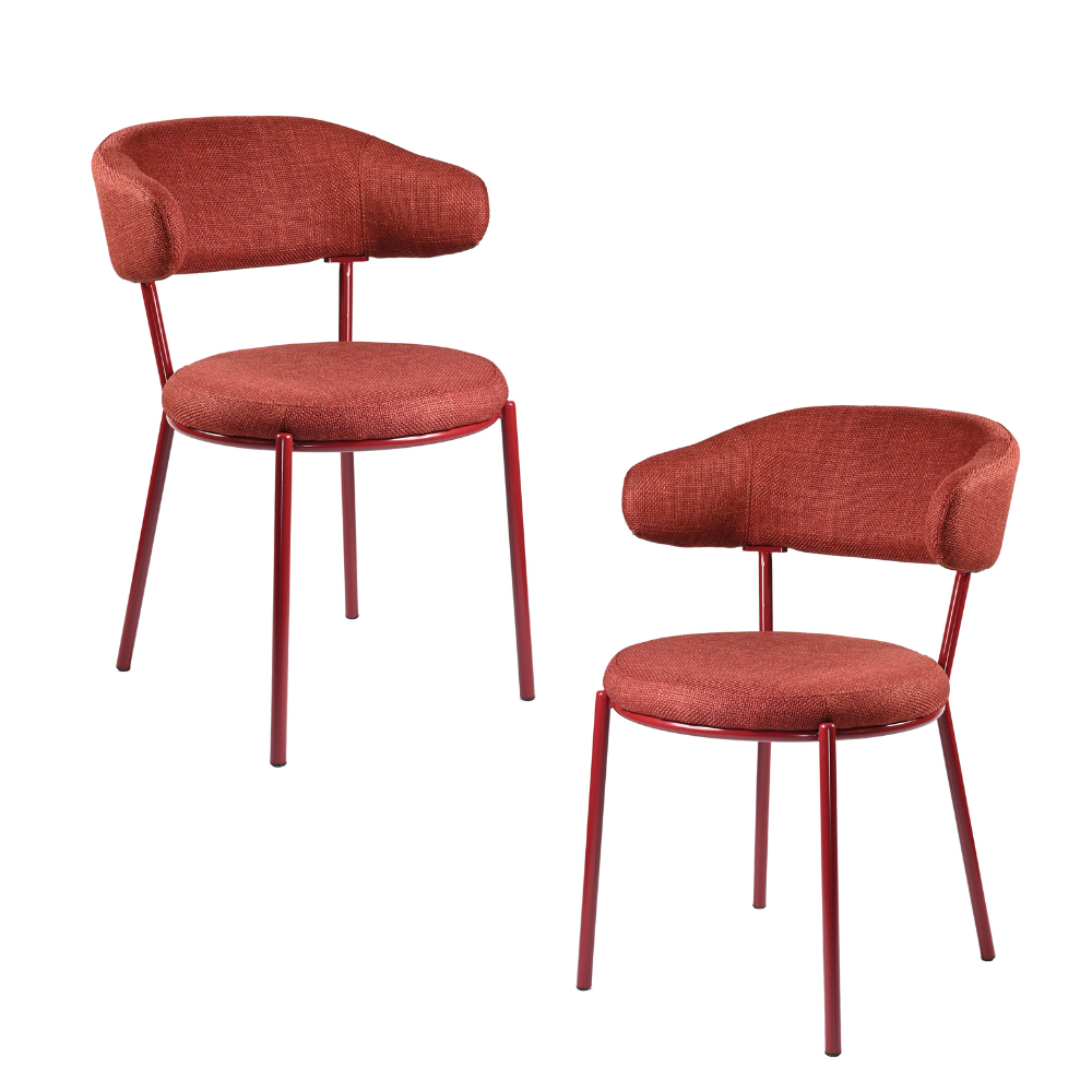 Set oF 2 Corbin Modern Kitchen Dining Side Chair metal Legs Plum Fast shipping On sale