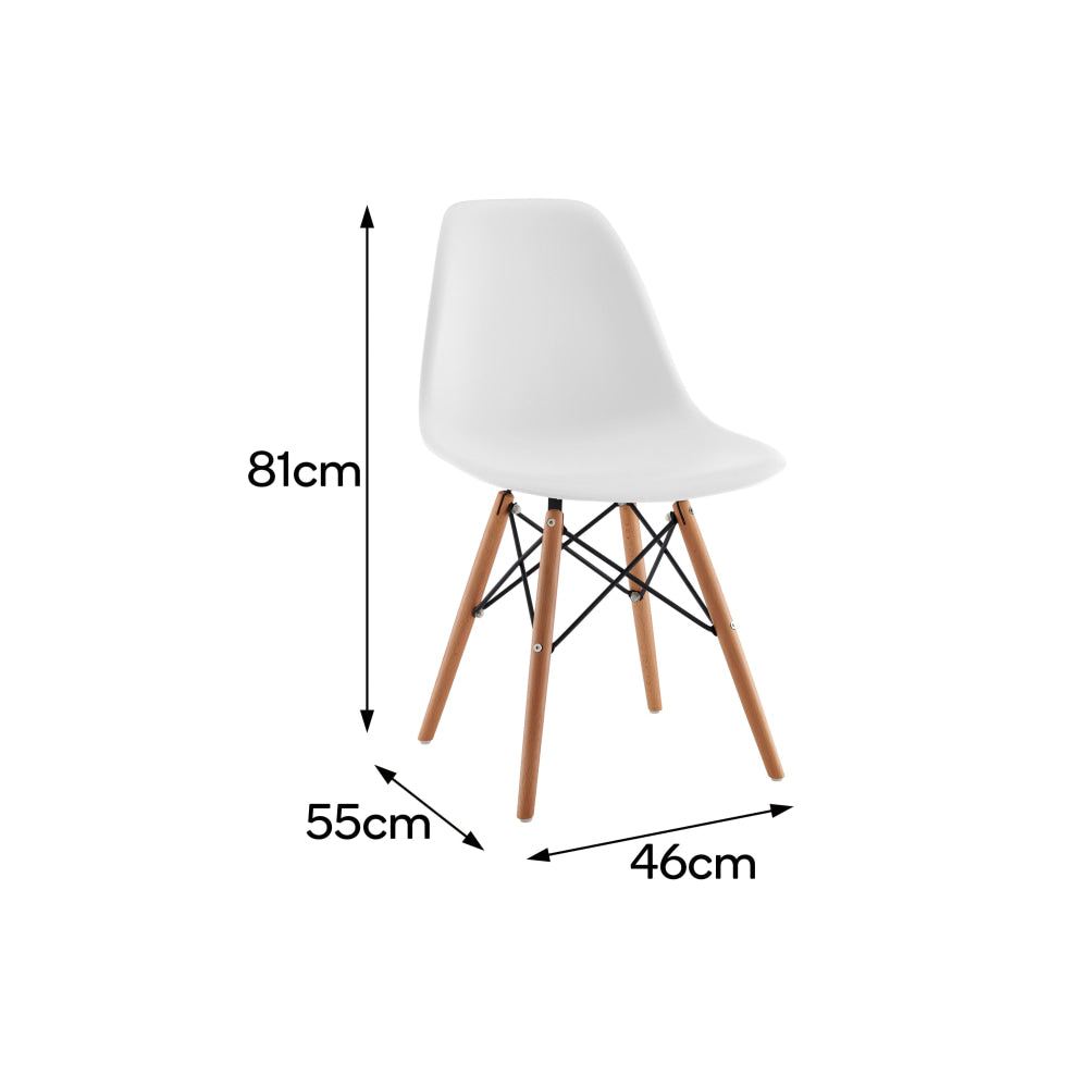 Set of 2 Eames Replica Premium DSW Kitchen Dining Chair White Fast shipping On sale