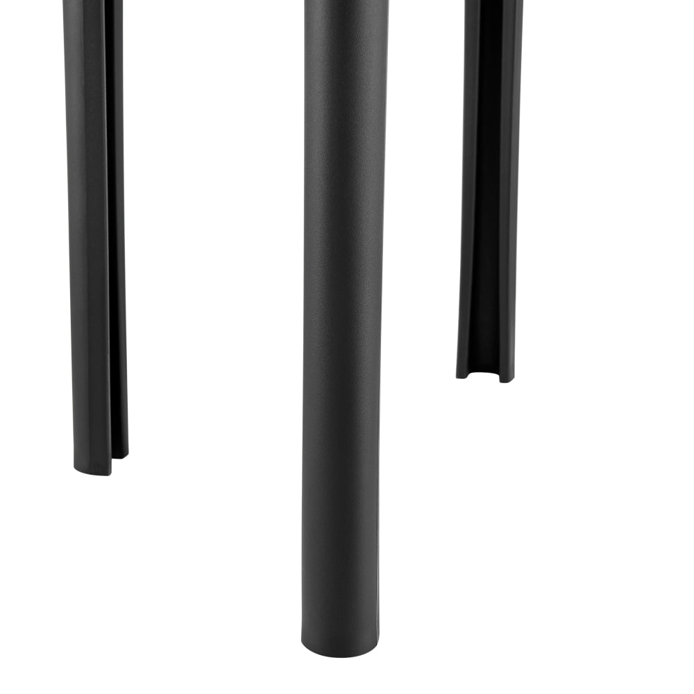 Set Of 2 Jiro Kitchen Round Low Stool Seat Chair 45cm Black Fast shipping On sale