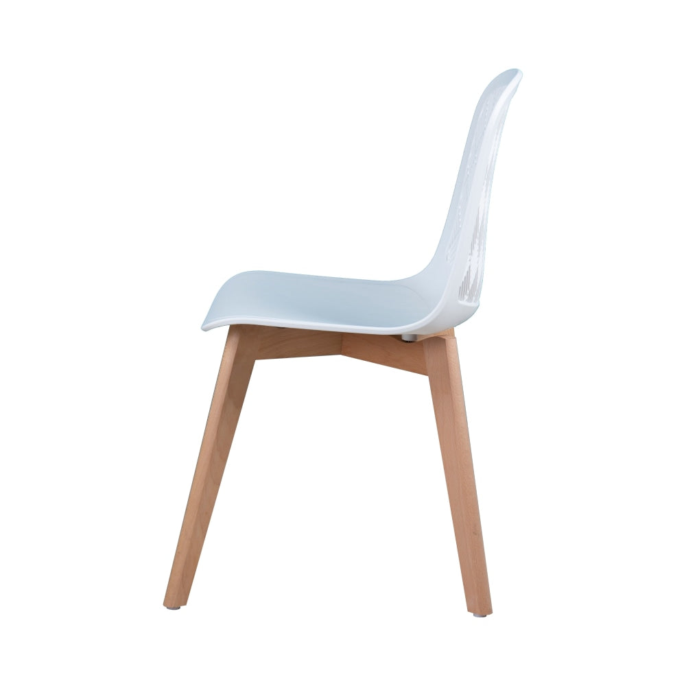 Set Of 2 Jonas PP Kitchen Dining Chairs Wooden Legs White/Oak Chair Fast shipping On sale