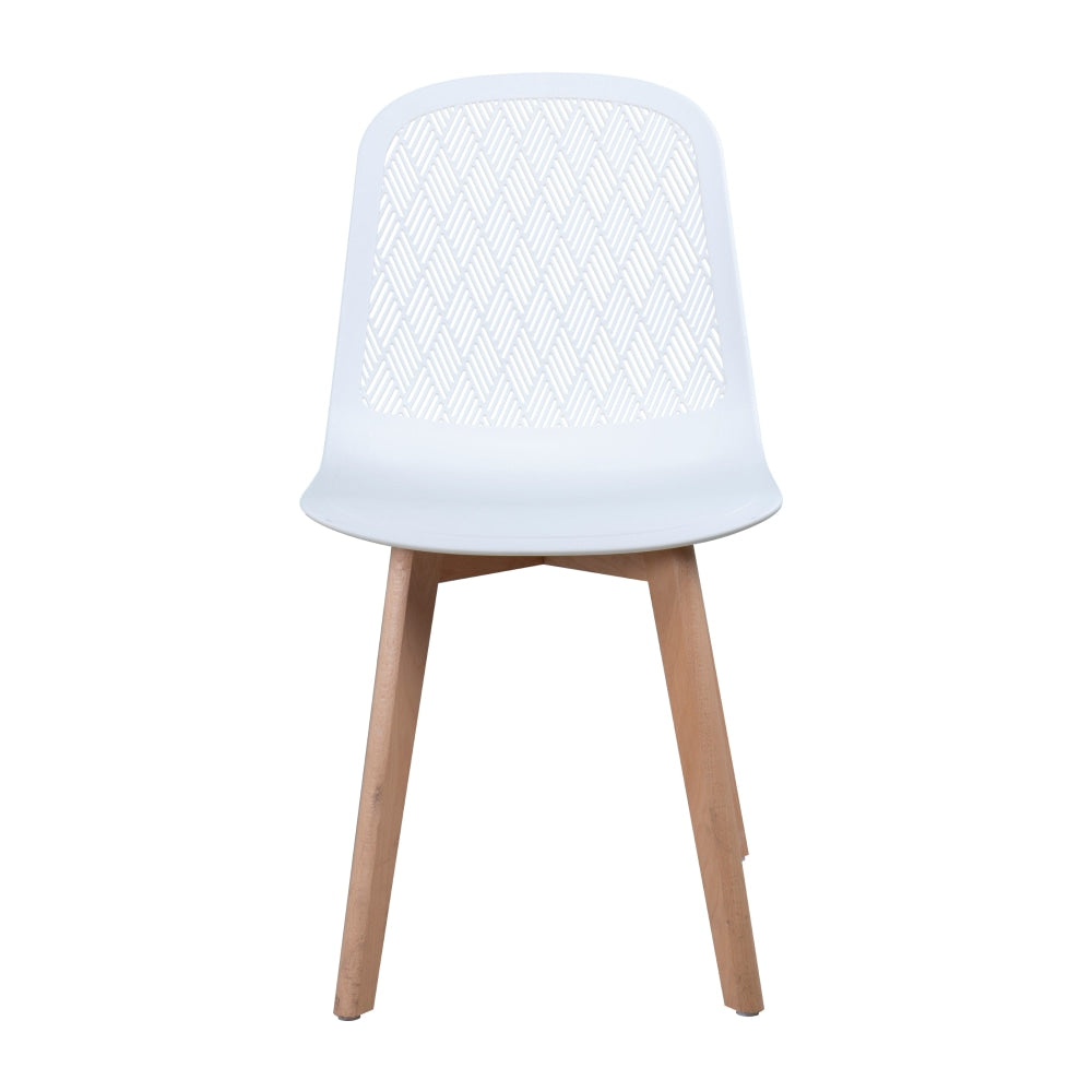 Set Of 2 Jonas PP Kitchen Dining Chairs Wooden Legs White/Oak Chair Fast shipping On sale