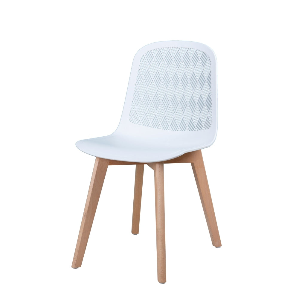 Set Of 2 Jonas PP Kitchen Dining Chairs Wooden Legs White/Oak Chair Fast shipping On sale