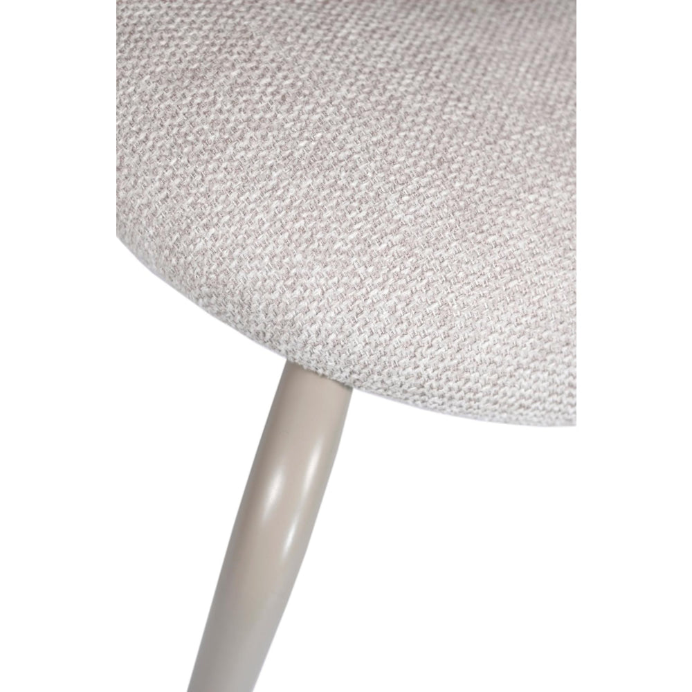 Set Of 2 Korey Chenille Fabric Kitchen Dining Chair Black Powder Coated Legs Latte Fast shipping On sale