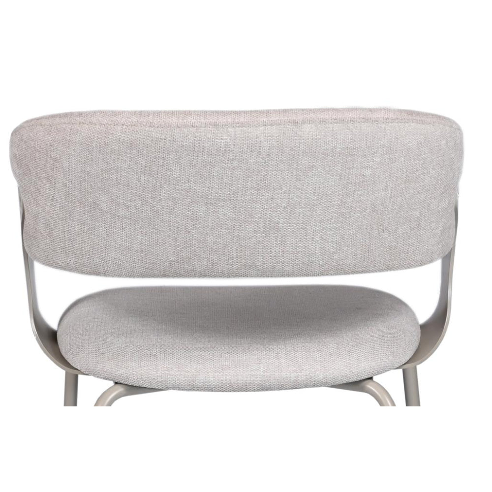 Set Of 2 Korey Chenille Fabric Kitchen Dining Chair Black Powder Coated Legs Latte Fast shipping On sale