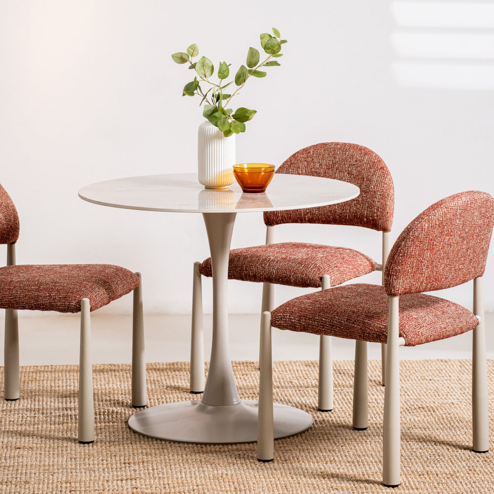 Set Of 2 Lavita Mohair Fabric Kitchen Dining Side Chair Sunset Fast shipping On sale