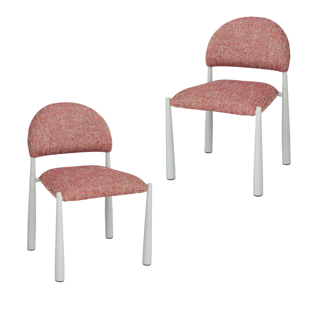 Set Of 2 Lavita Mohair Fabric Kitchen Dining Side Chair Sunset Fast shipping On sale