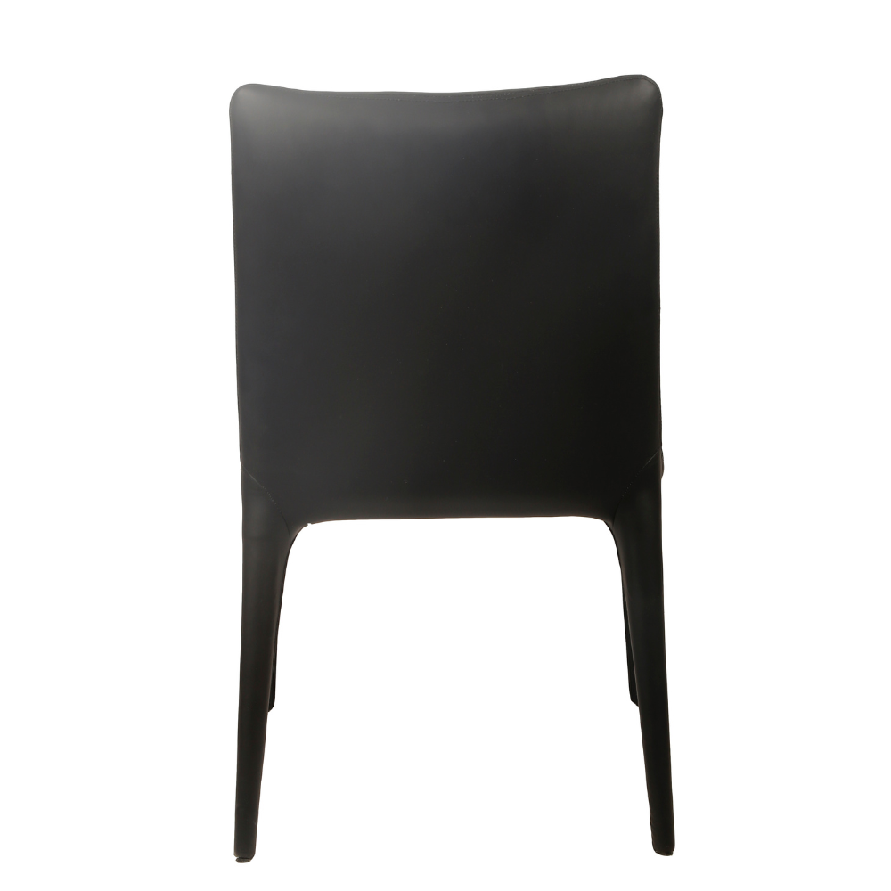 Set Of 2 Ludo Modern Eco Leather Kitchen Dining Side Chair Metal Leg Black Fast shipping On sale