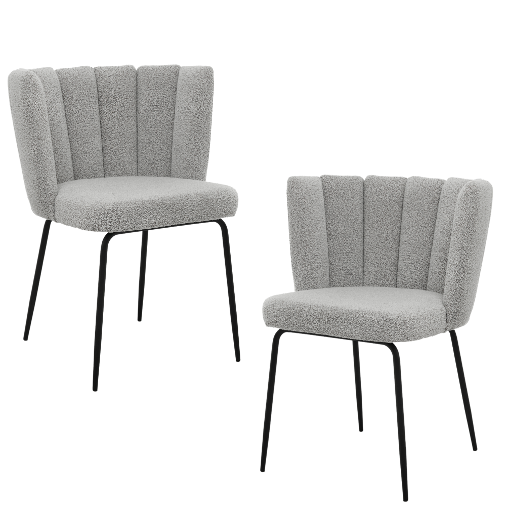 Set Of 2 Maisy Modern Kitchen Dining Side Chair Metal Legs Latte Fast shipping On sale