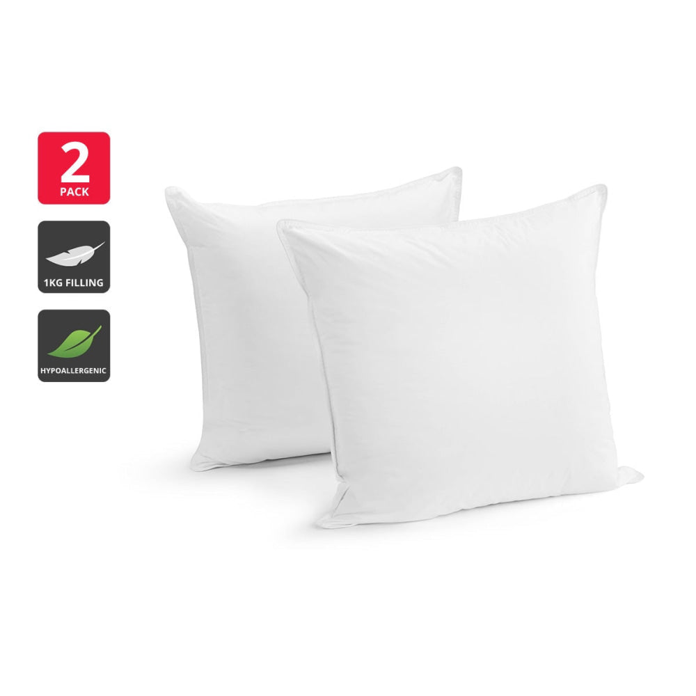 Set of 2 Microfibre European Pillows Pillow Fast shipping On sale