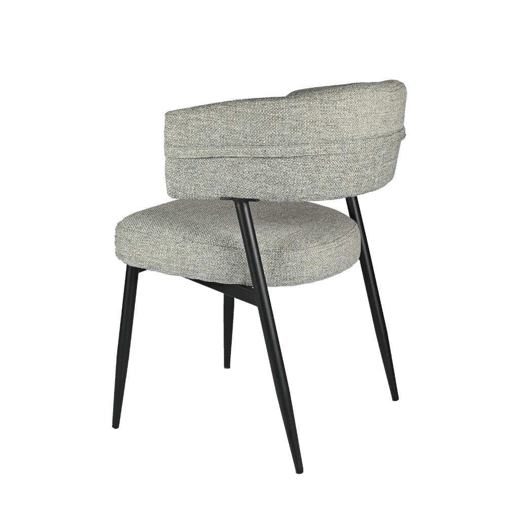 Set Of 2 Ozzy Modern Textured Fabric Kitchen Dining Chair Metal Legs Granite Fast shipping On sale