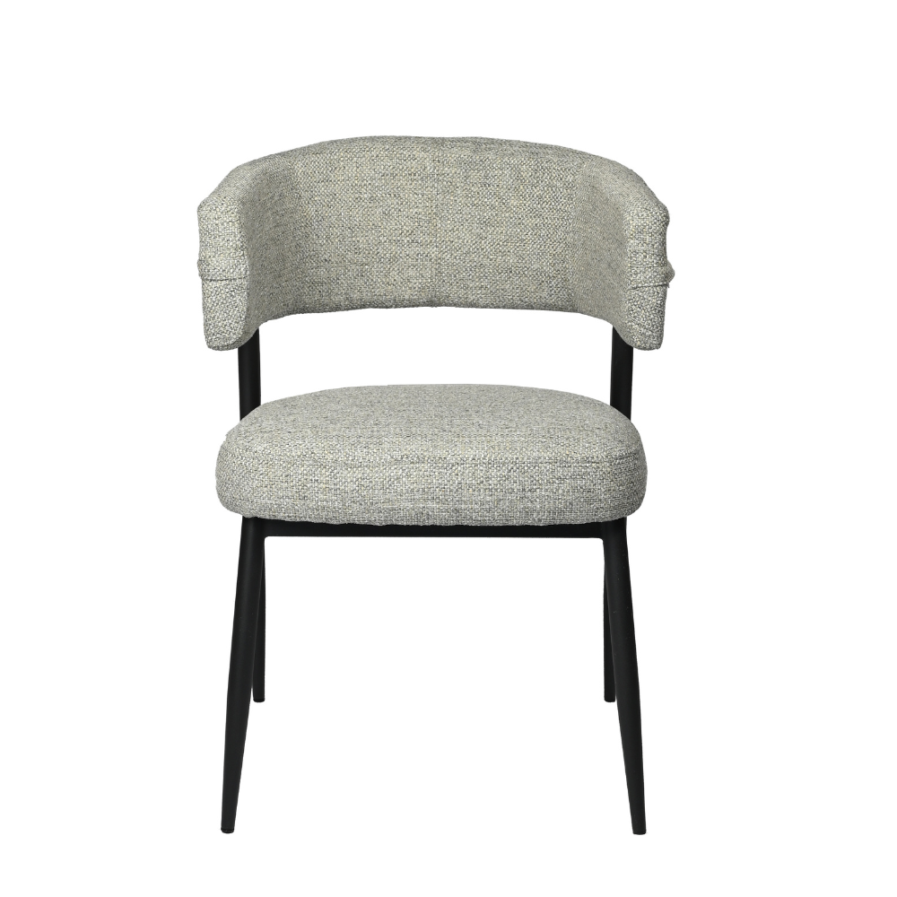 Set Of 2 Ozzy Modern Textured Fabric Kitchen Dining Chair Metal Legs Granite Fast shipping On sale