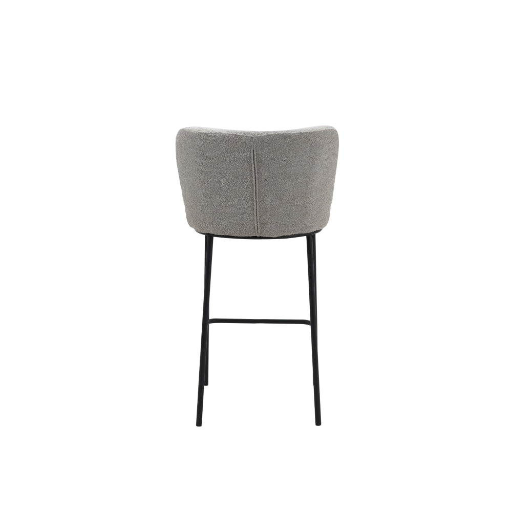 Set Of 2 Paolo Modern Boucle Fabric Kitchen Counter Bar Stool - Latte Fast shipping On sale