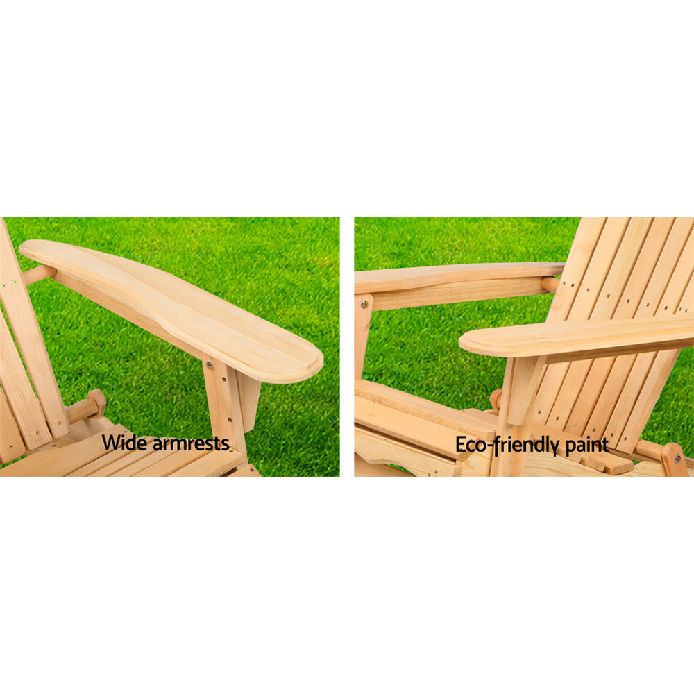 Set of 2 Patio Furniture Outdoor Chairs Beach Chair Wooden Adirondack Garden Lounge Sets Fast shipping On sale