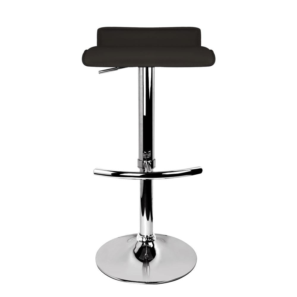 Set of 2 PU Leather Wave Style Bar Stools - Black Stool Fast shipping On sale