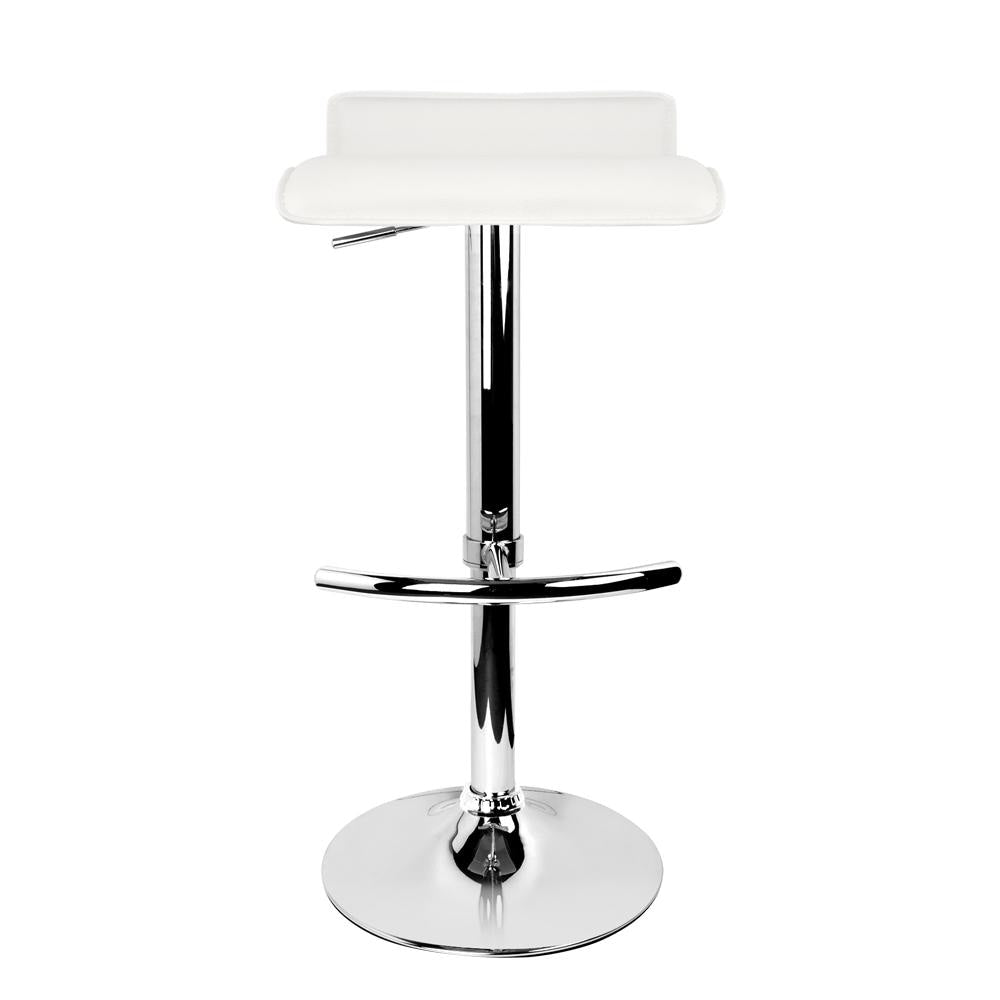 Set of 2 PU Leather Wave Style Bar Stools - White Stool Fast shipping On sale