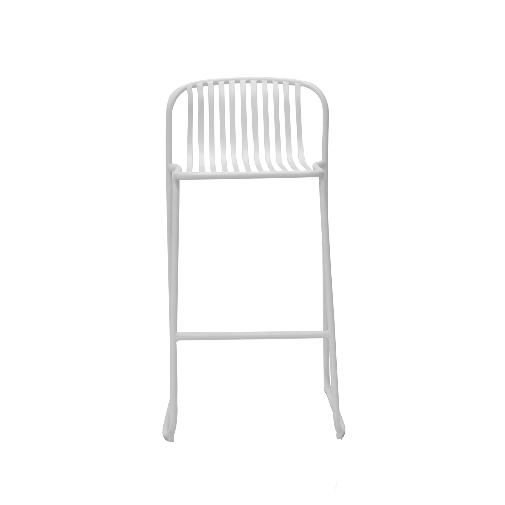 Set Of 2 Renzo Antirust Treatment Metal Outdoor Counter Bar Stool Chair White Fast shipping On sale