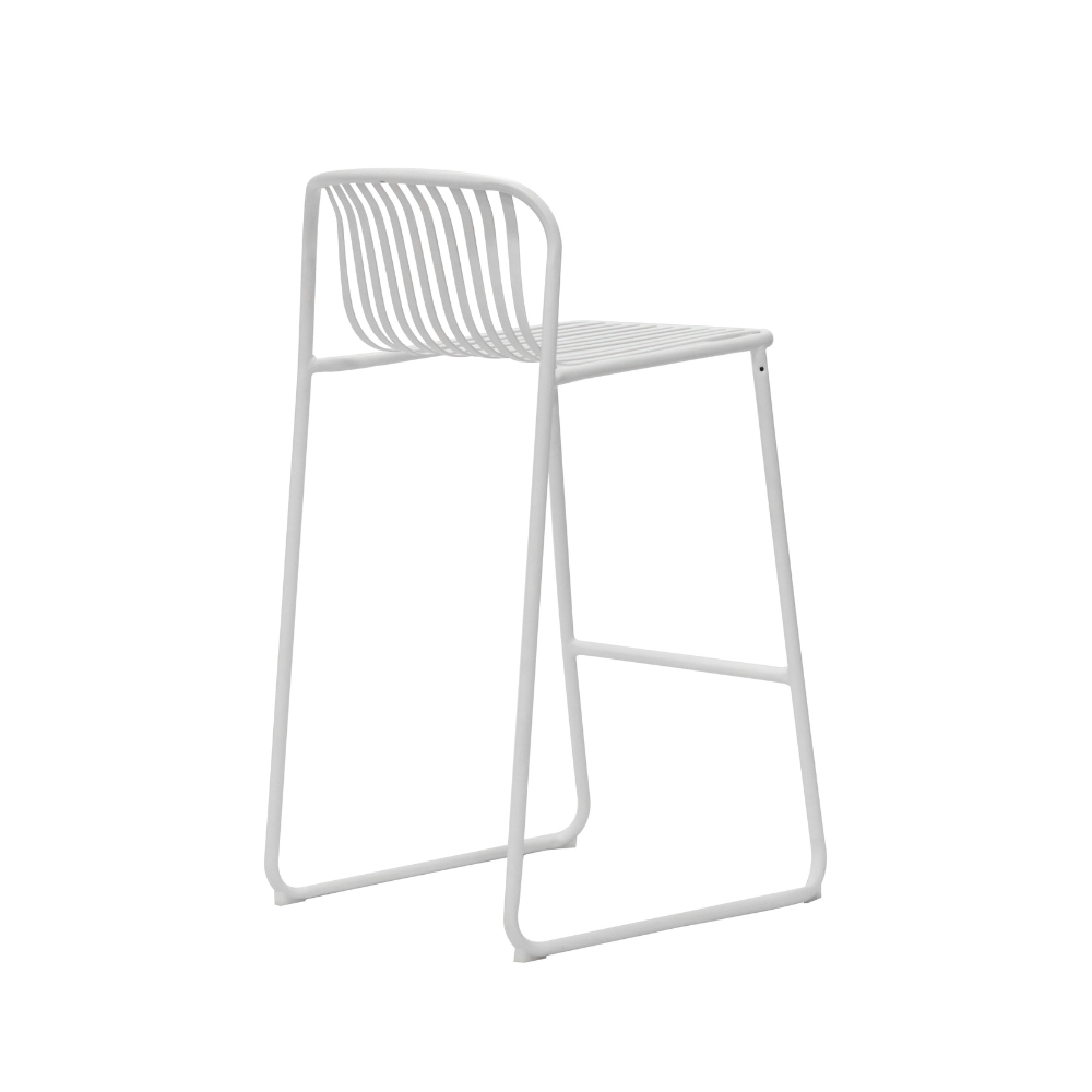 Set Of 2 Renzo Antirust Treatment Metal Outdoor Counter Bar Stool Chair White Fast shipping On sale