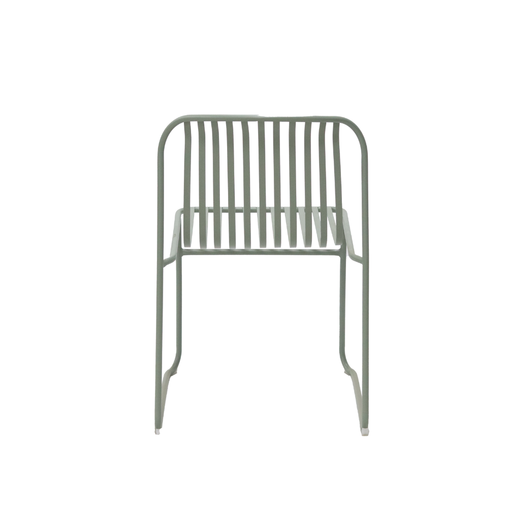 Set Of 2 Renzo Antirust Treatment Metal Outdoor Dining Side Chair Thyme Green Fast shipping On sale