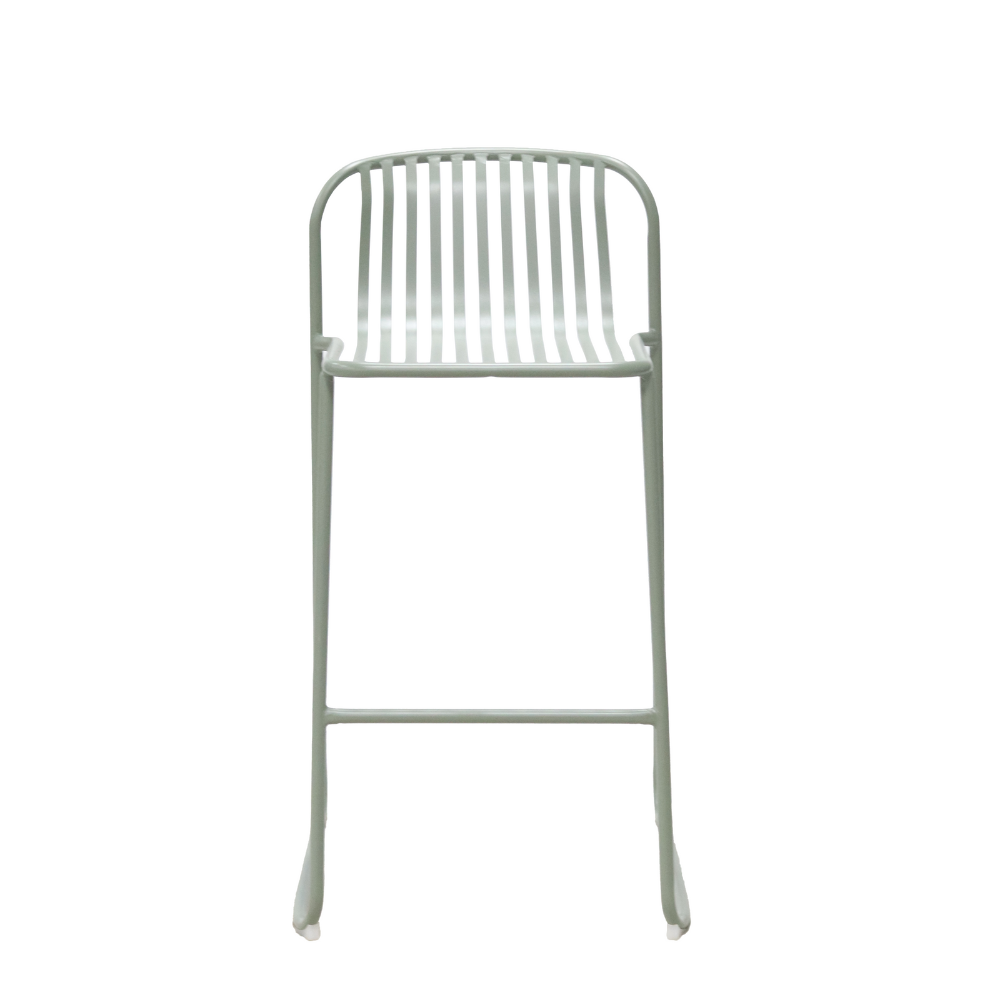 Set Of 2 Renzo Antirust Treatment Outdoor Bar Stool Chair Metal Frame Thyme Green Dining Fast shipping On sale