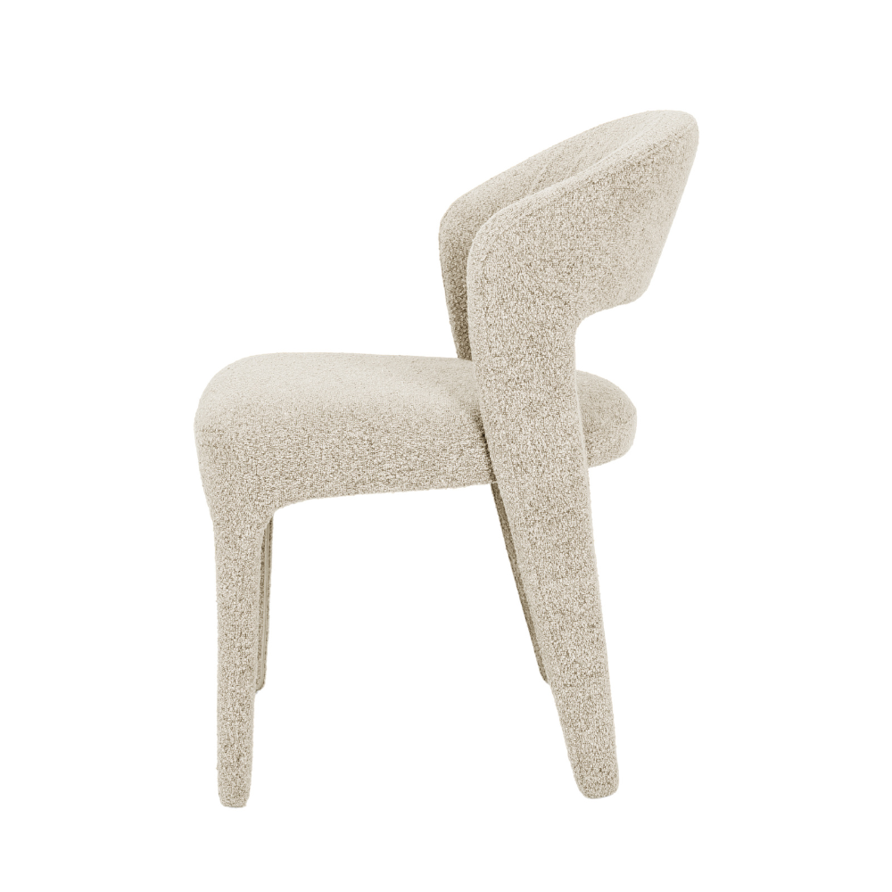 Set Of 2 Silas All-Cover Mohair Fabric Kitchen Dining Chair Wheat Fast shipping On sale