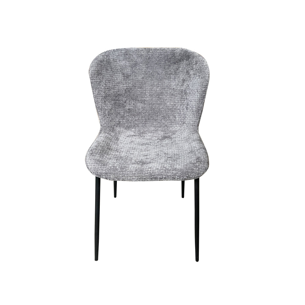 Set Of 2 Spinel Fabric Kitchen Dining Chair Metal Legs Grey/Black Fast shipping On sale