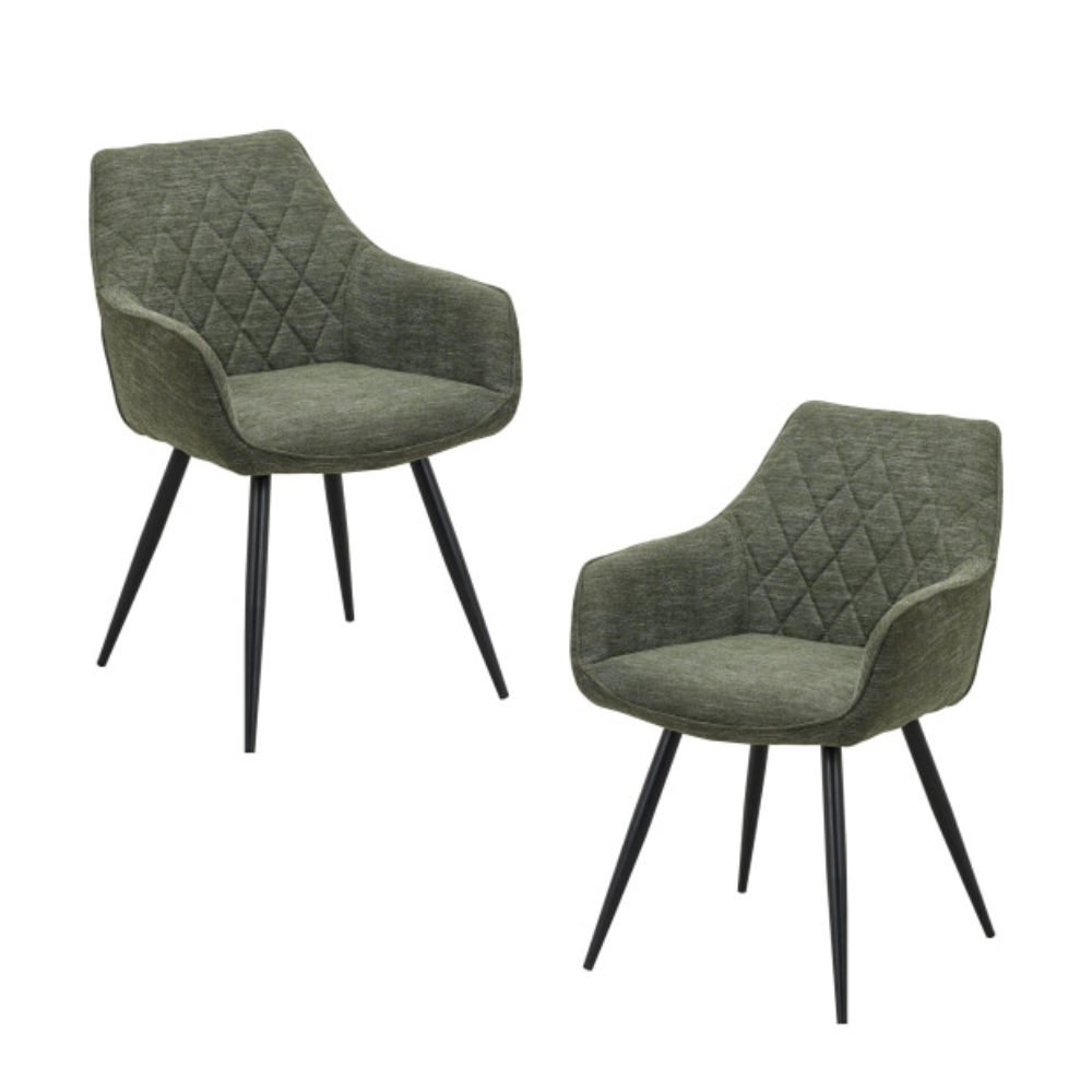 Set Of 2 Xena Eco Leather Kitchen Dining Chair Metal Legs Pistacchio Fast shipping On sale