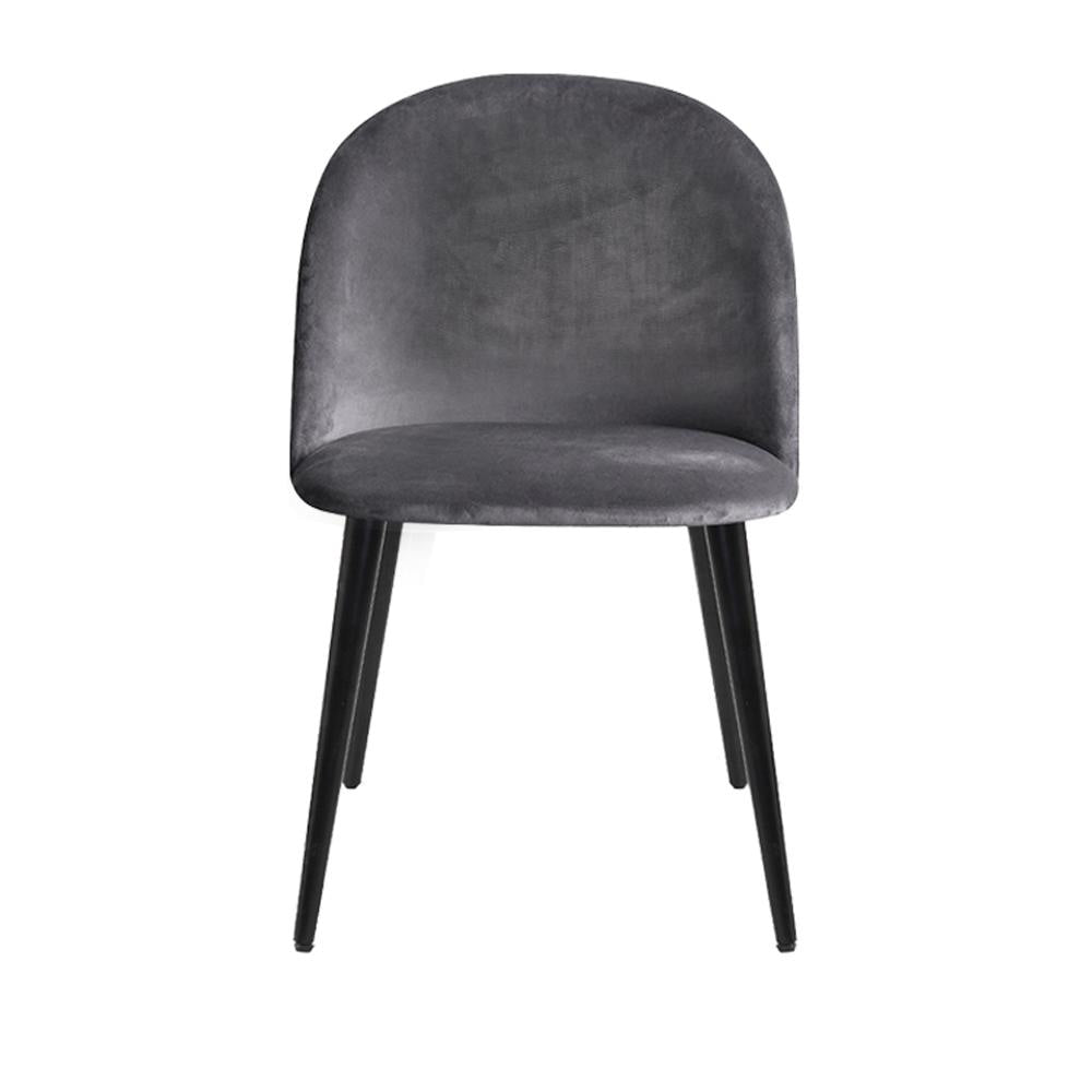 Set of 2 Velvet Modern Dining Chair - Dark Grey Fast shipping On sale