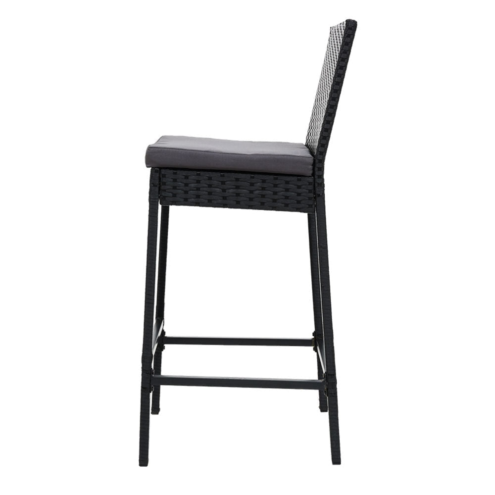 Set of 4 Outdoor Bar Stools Dining Chairs Wicker Furniture Fast shipping On sale