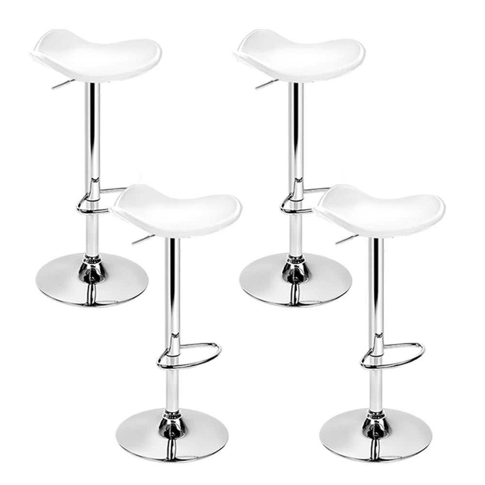 Set of 4 Swivel Bar Stools - White Stool Fast shipping On sale