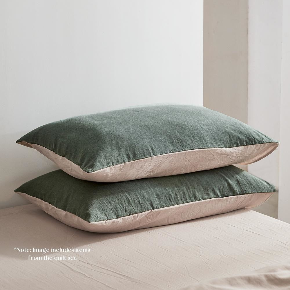 Sheet Set Cotton Sheets Double Green Beige Quilt Cover Fast shipping On sale