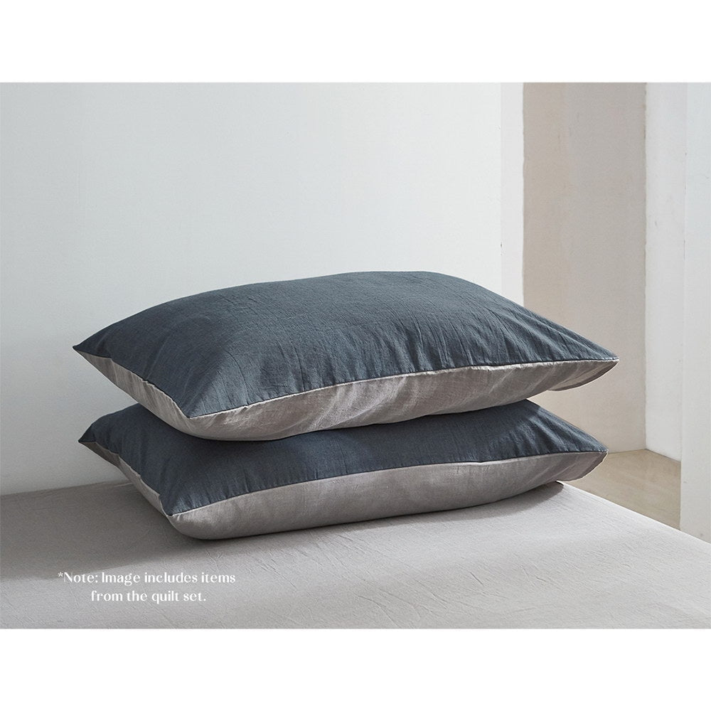 Sheet Set Cotton Sheets Single Blue Dark Grey Quilt Cover Fast shipping On sale
