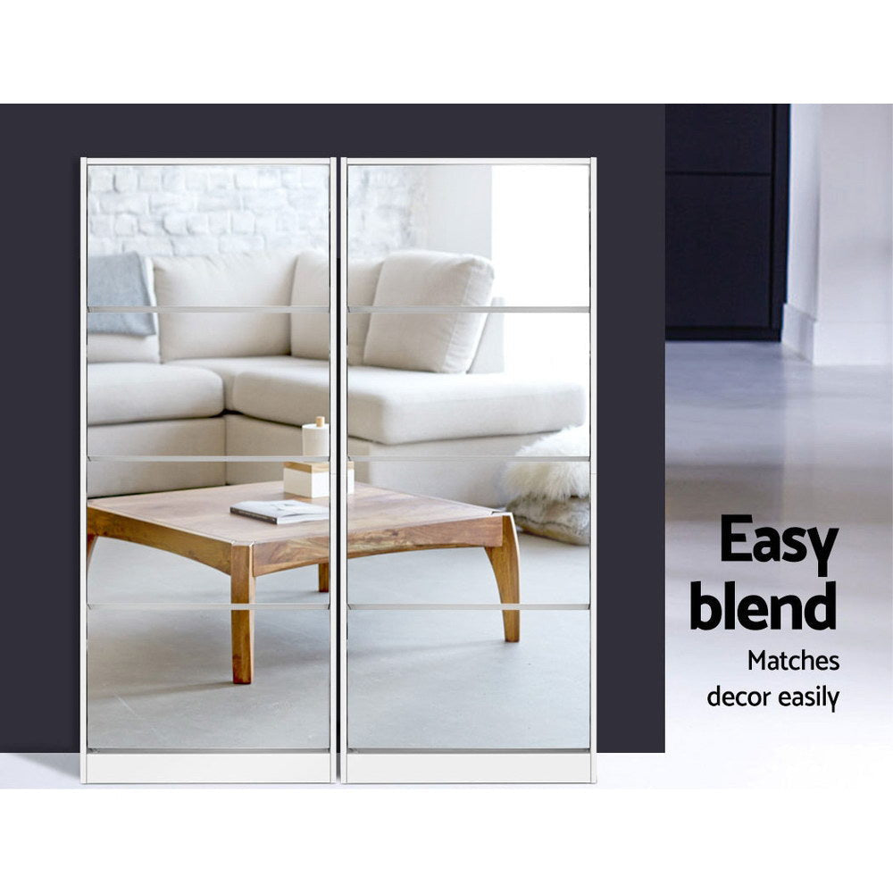 Shoe Cabinet Mirror Shoes Storage Rack Organiser 60 Pairs Cupboard Shelf Fast shipping On sale