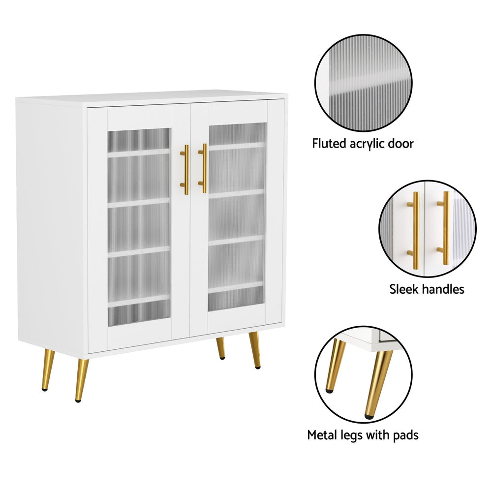 Shoe Rack 5-tier 20 Pairs Storage LED Light Cabinet Fast shipping On sale