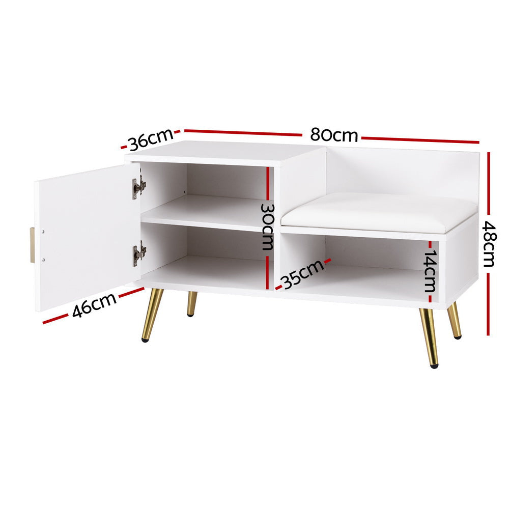 Shoe Rack Cabinet Bench 6 Pairs White Fast shipping On sale