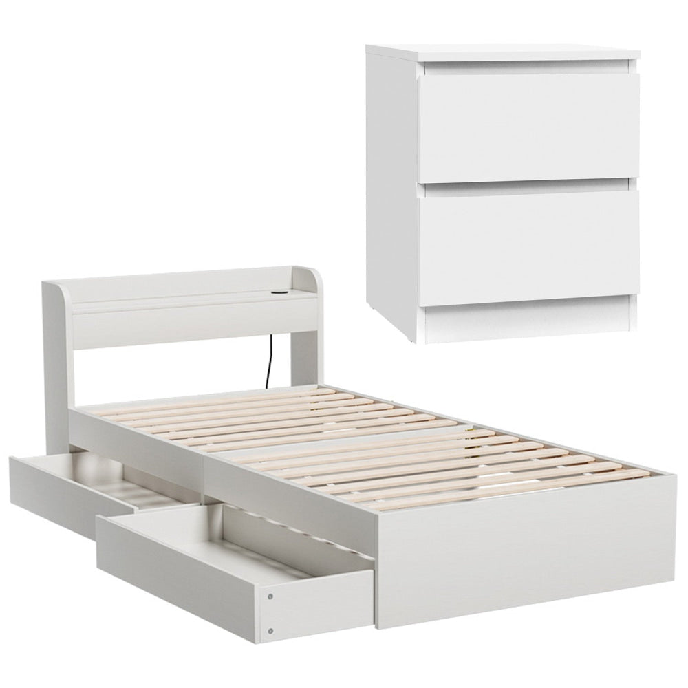 Single Bed Frame and Bedside Table Fast shipping On sale