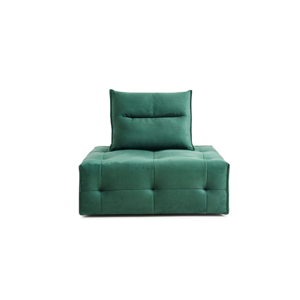 Single Modern Modular Relaxing Accent Lounge Sofa Chair - Green Fast shipping On sale