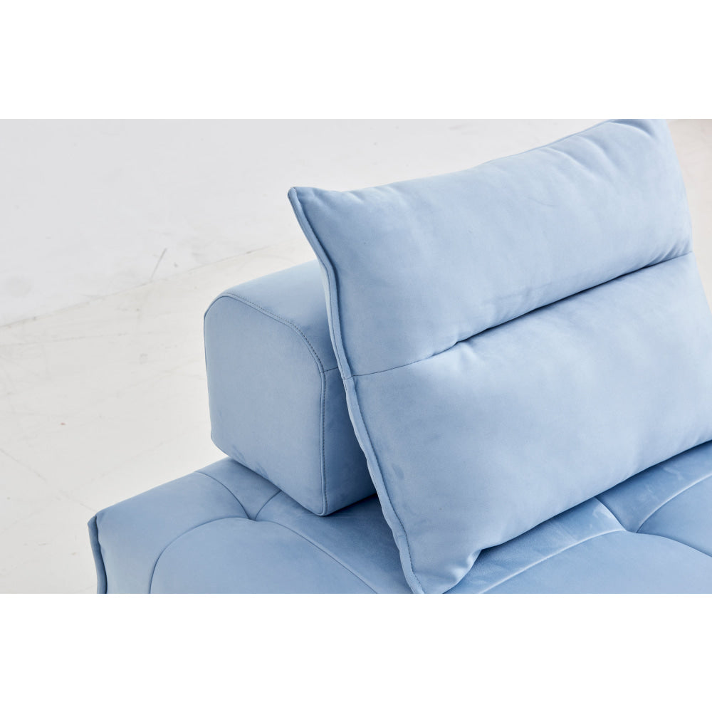 Single Modern Modular Relaxing Accent Lounge Sofa Chair - Light Blue Fast shipping On sale