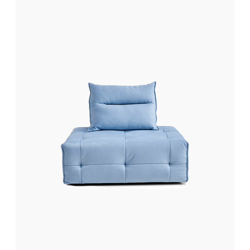 Single Modern Modular Relaxing Accent Lounge Sofa Chair - Light Blue Fast shipping On sale