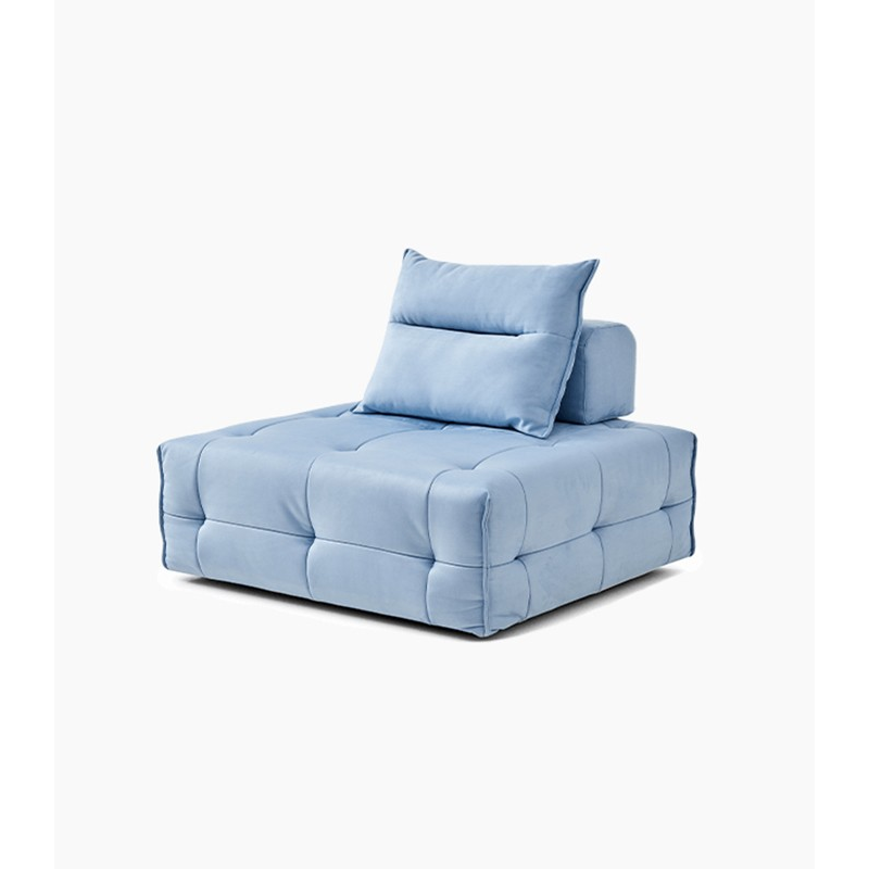 Single Modern Modular Relaxing Accent Lounge Sofa Chair - Light Blue Fast shipping On sale