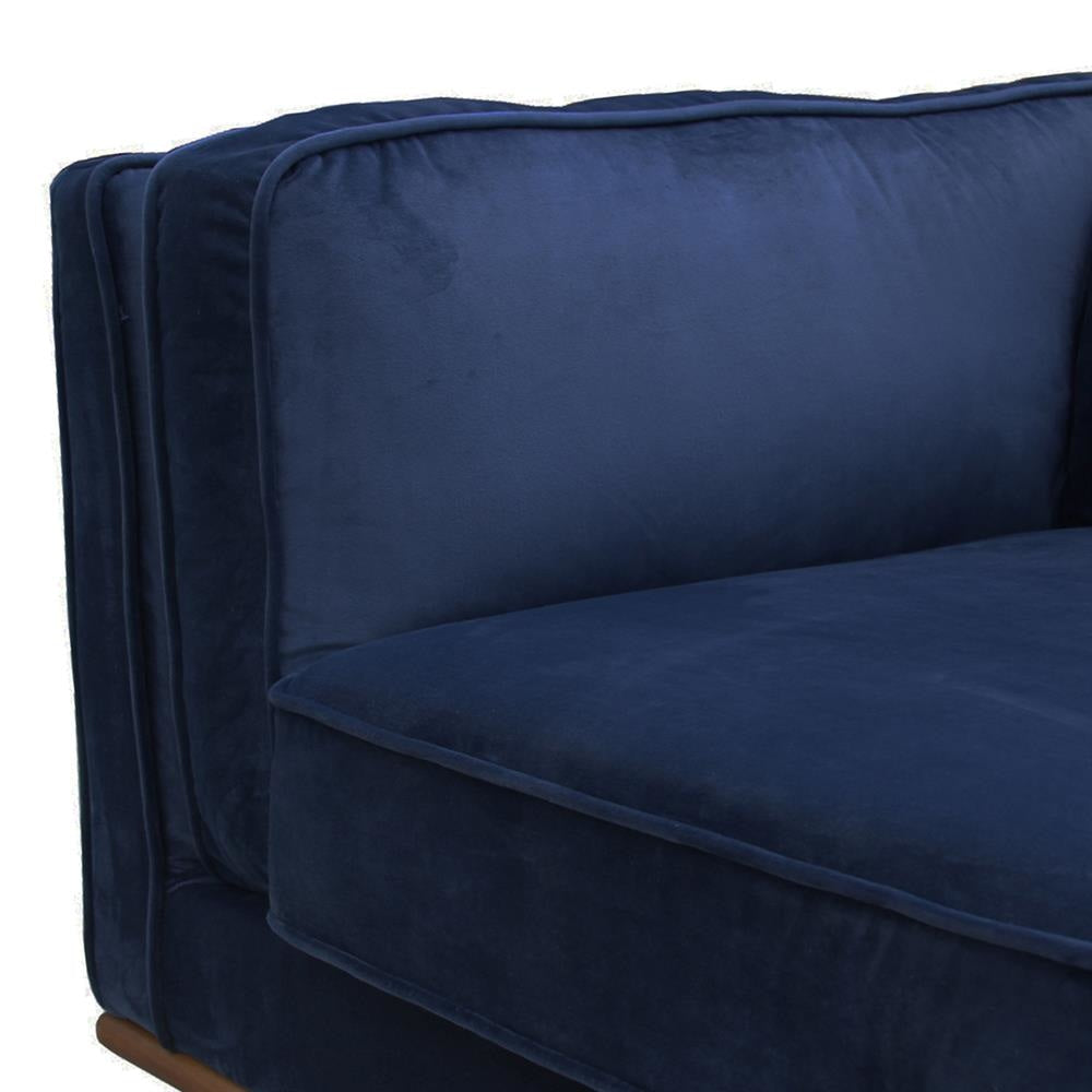 Single Seater Armchair Sofa Modern Lounge Accent Chair in Soft Blue Velvet with Wooden Frame Fast shipping On sale