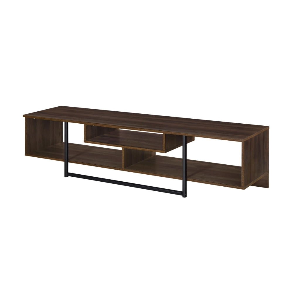 Sisley Wooden Entertainment Unit TV Stand 160cm W/ Floating Shelf - Walnut Fast shipping On sale