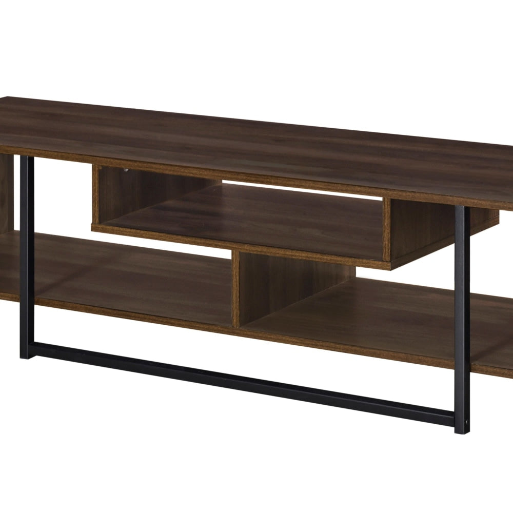 Sisley Wooden Entertainment Unit TV Stand 160cm W/ Floating Shelf - Walnut Fast shipping On sale