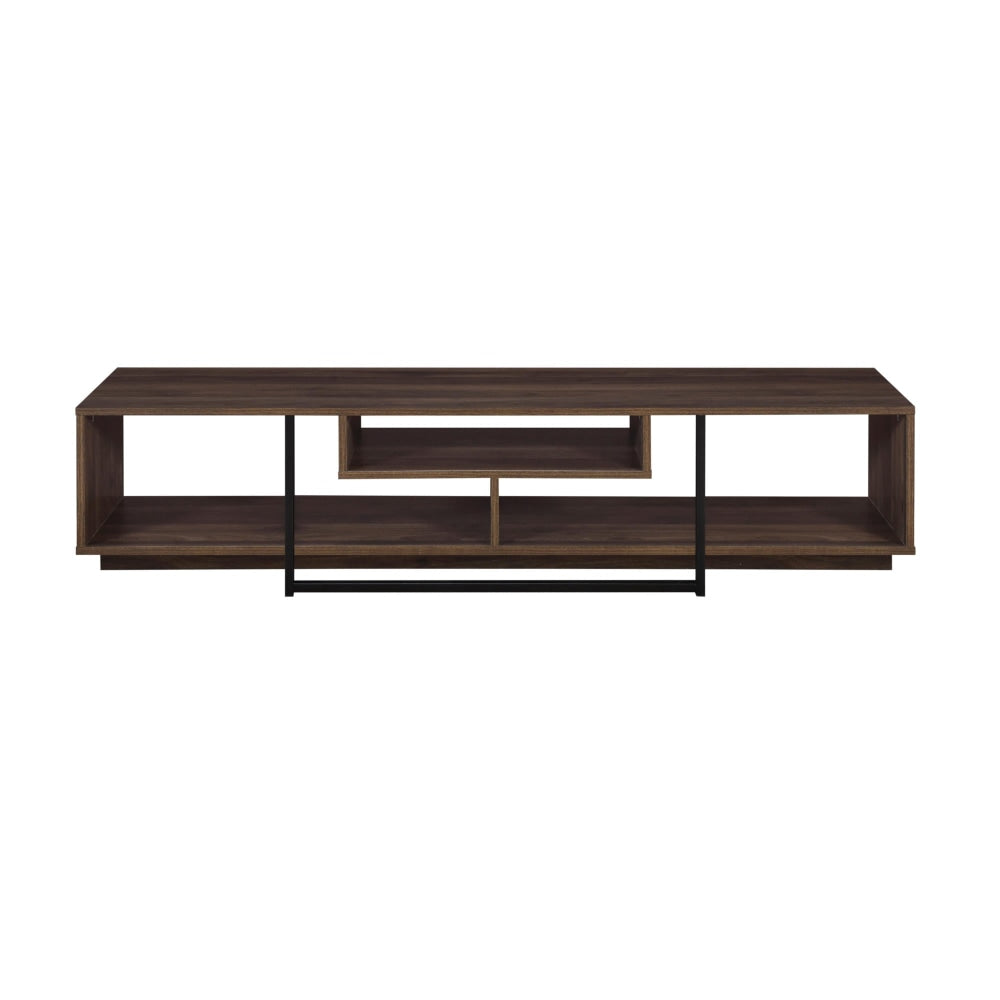 Sisley Wooden Entertainment Unit TV Stand 160cm W/ Floating Shelf - Walnut Fast shipping On sale